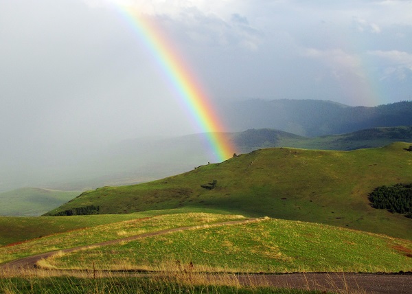 Rainbow at the National Bison Range in Moise, Montana