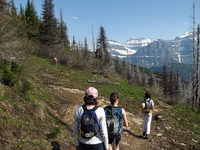 me in small backpack.Loop Trail.Glacier National Park