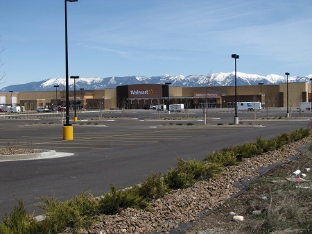 Walmart parking lot Kalispell, Montana