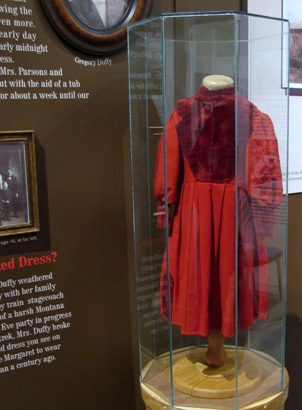Margaret Duffy's Little Red Dress on display at Central School Museum