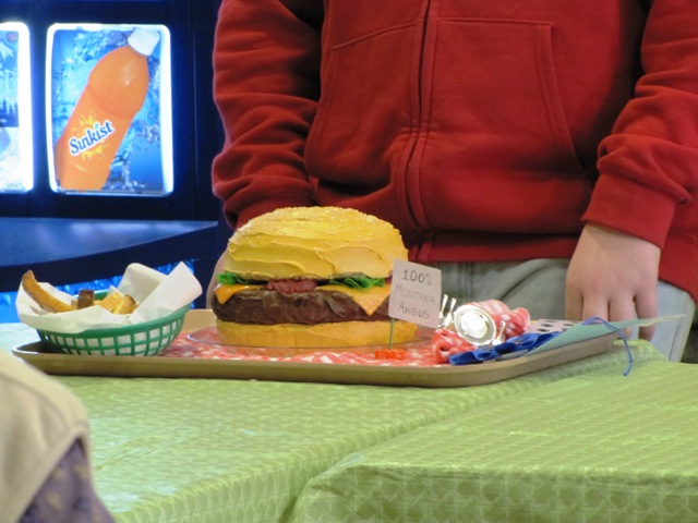 Awesome Food Fair hamburger cake