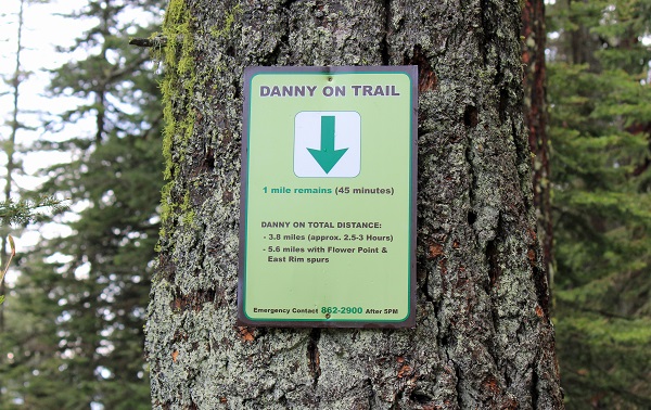 Danny On Trail Sign, Big Mountain