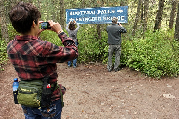 Kootenai Falls trail sign