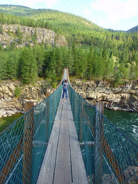 Swinging bridge Kootenai Falls