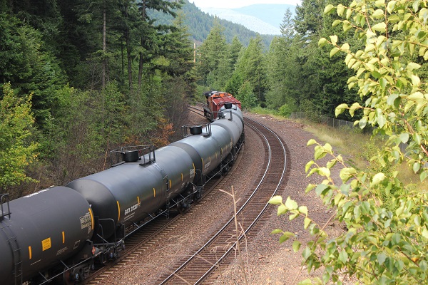 Train at Kootenai Falls