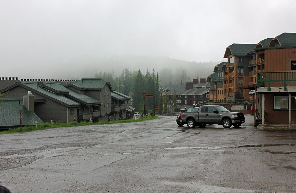Cloudy day on Big Mountain.parking lot